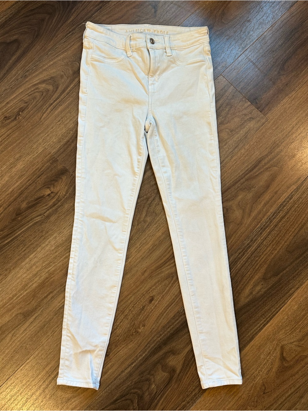 American Eagle Outfitters Cream White Skinny Jeans